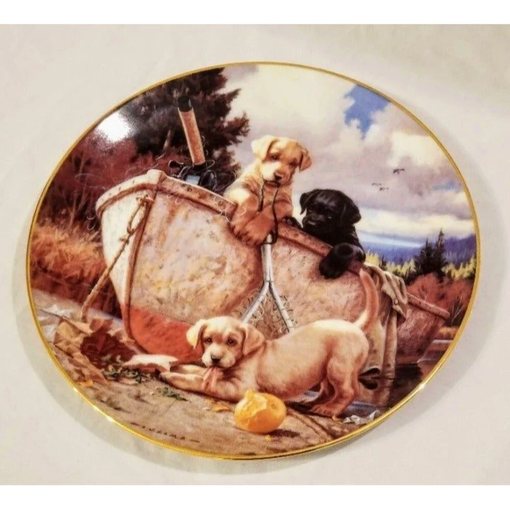 Vintage Hamilton Collection Lunch Break All in a Day’s Work Collector Dogs Plate